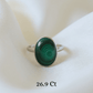 Natural Malachite gemstone ring for prosperity