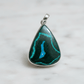 Malachite & Chrysocolla 925 Sterling Silver Pendant