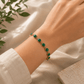 natural malachite gemstone brass bracelet for positive energy