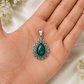 authentic malachite pendant for grounding and heart energy