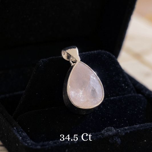 Morganite 925 Silver Pendant - Love • Healing • Divine Compassion