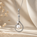 Natural Pearl 925 Silver Pendant | Purity, Feminine Energy