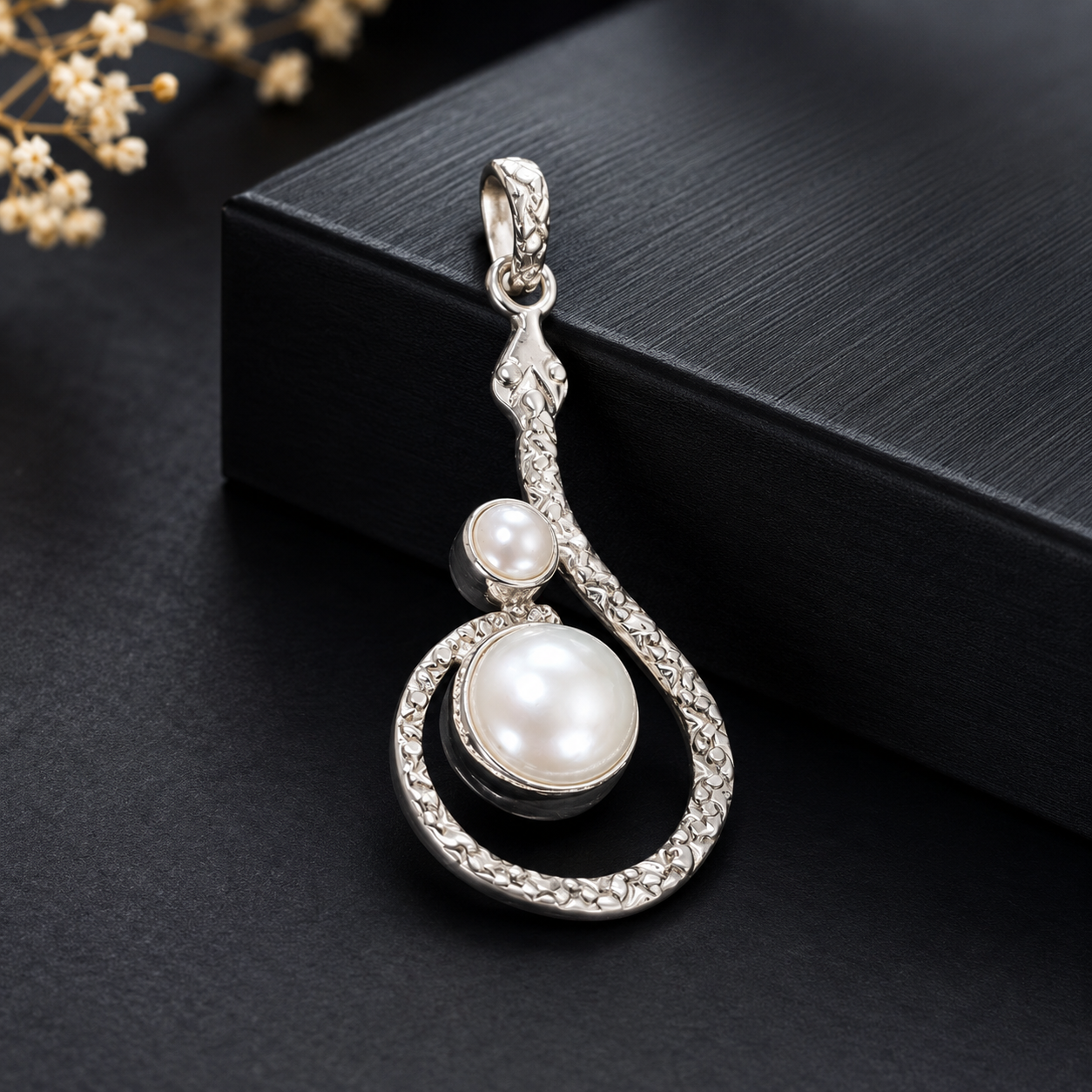 Natural Pearl Silver Pendant | Purity, Feminine Energy, Emotional Calm and Lunar Healing