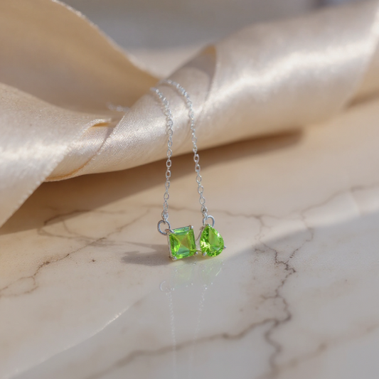 Peridot crystal bracelet for positivity and harmony