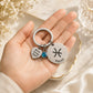 The Pisces Keychain Zodiac Love Charm with Blue Stone