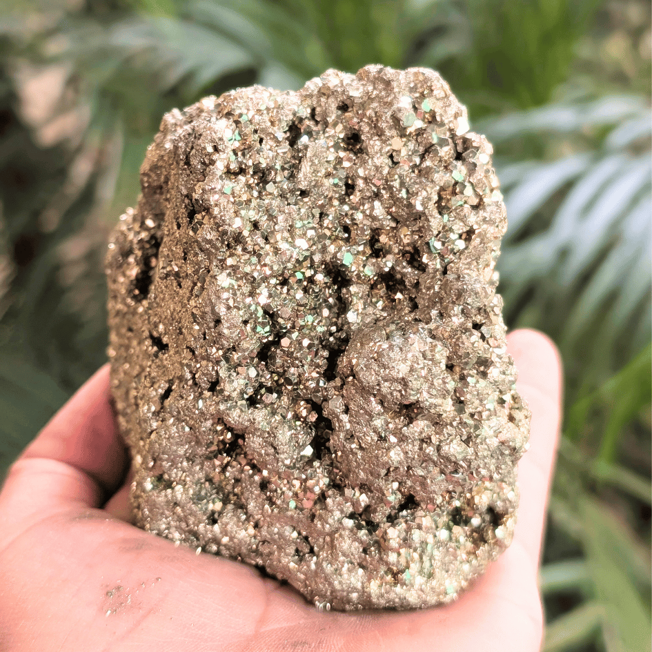 pyrite gemstone raw piece for wealth attraction