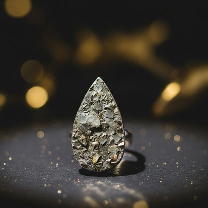 Pyrite ring for wealth, abundance, and protection