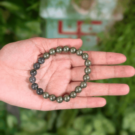olite with Pyrite sphere for meditation and positive energy