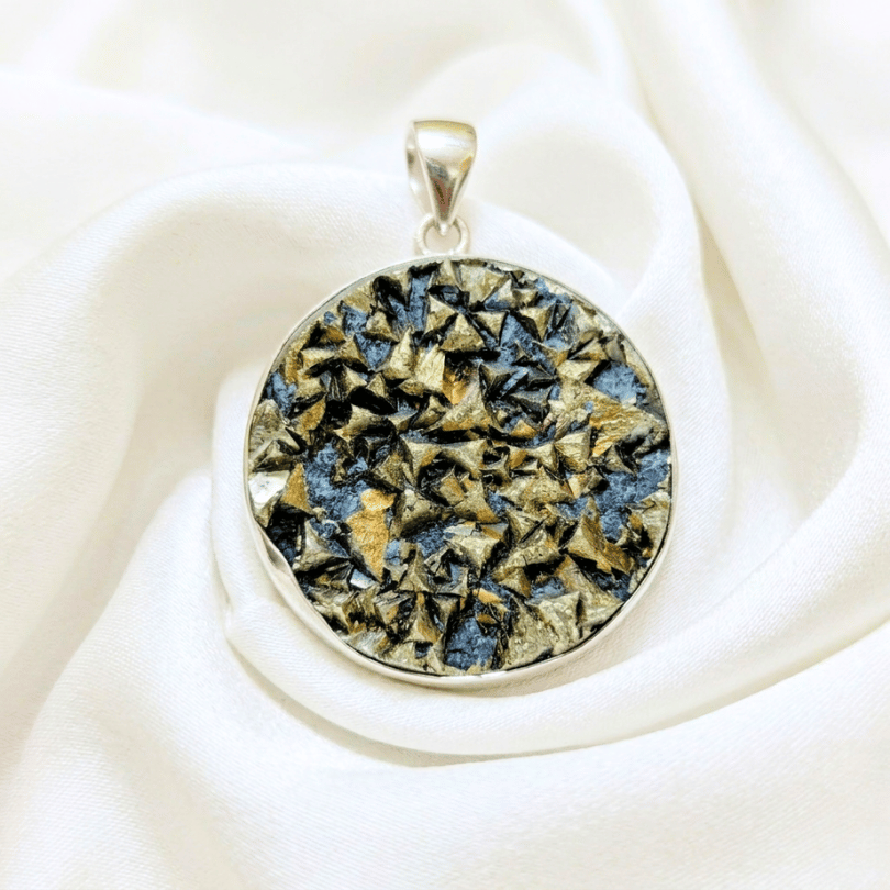 authentic pyrite pendant for positive vibes