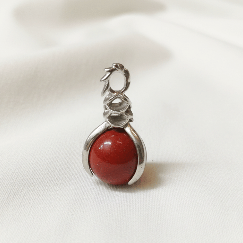 Red jasper Turtle Pendant For Strength & Vitality