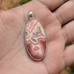 rhodochrosite 925 sterling silver pendant for positivity
