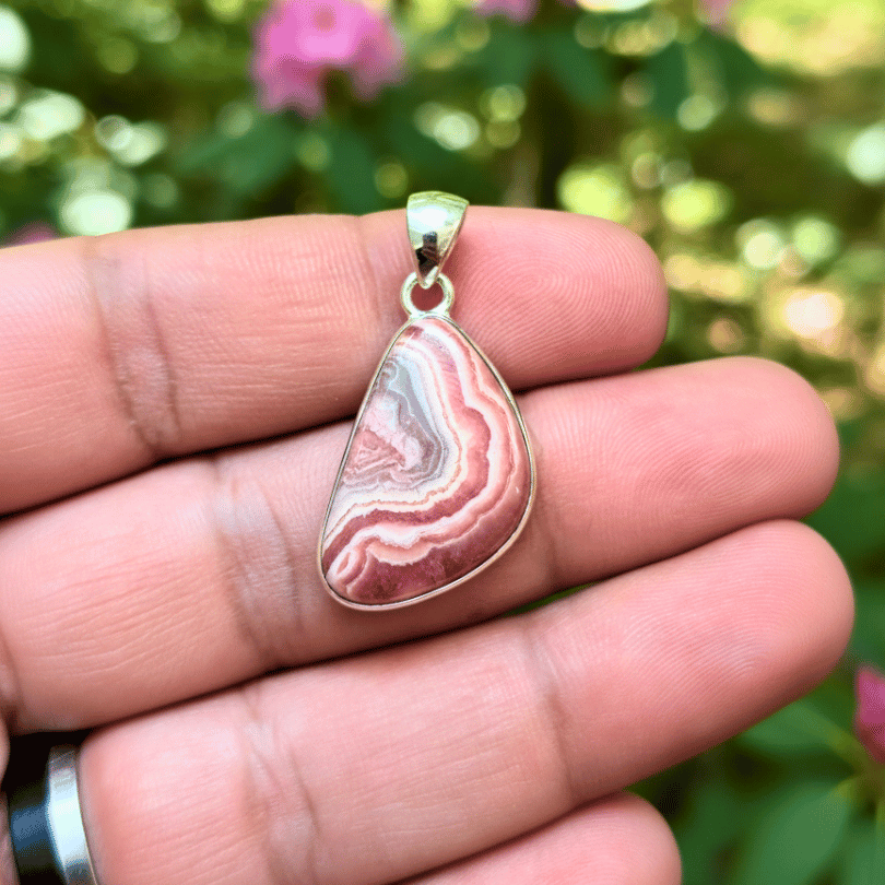 rhodochrosite pendant