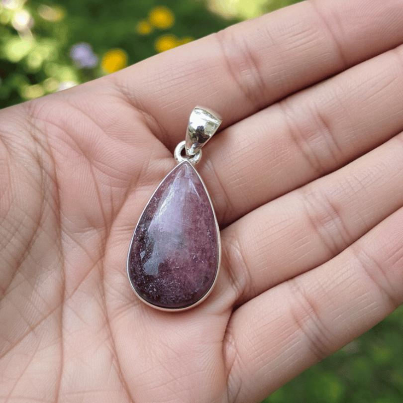 rhodonite pendant for emotional healing and balance