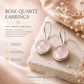 authentic rose quartz earrings for loving energy