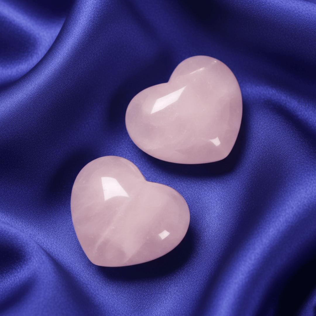 Rose Quartz heart shape tumble for love and emotional healing