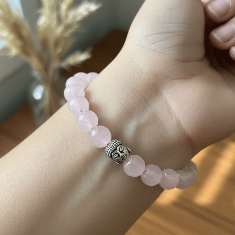 rose quartz bracelet for love and emotional healing