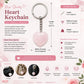 Rose Quartz Heart Keychain – Love, Healing & Emotional Connection