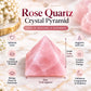 Rose Quartz Crystal Pyramid For Love, Self-Love and Heart Chakra Healing