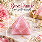 Rose Quartz Crystal Pyramid For Love, Self-Love and Heart Chakra Healing