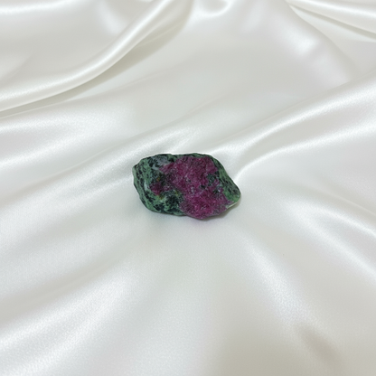 Raw Ruby Zoisite crystal for energy alignment and spiritual growth