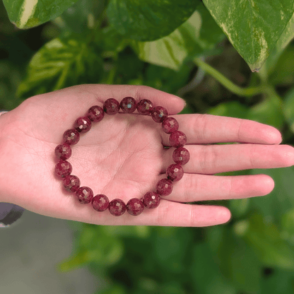 Ruby diamond cut bracelet for love and passion