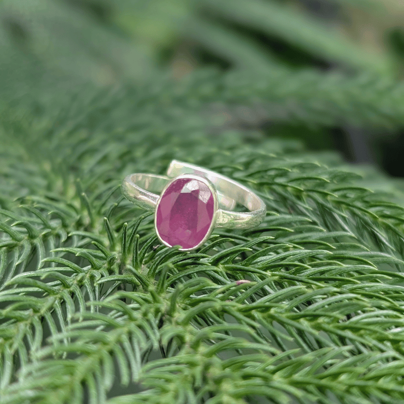 natural ruby gemstone ring for vitality energy