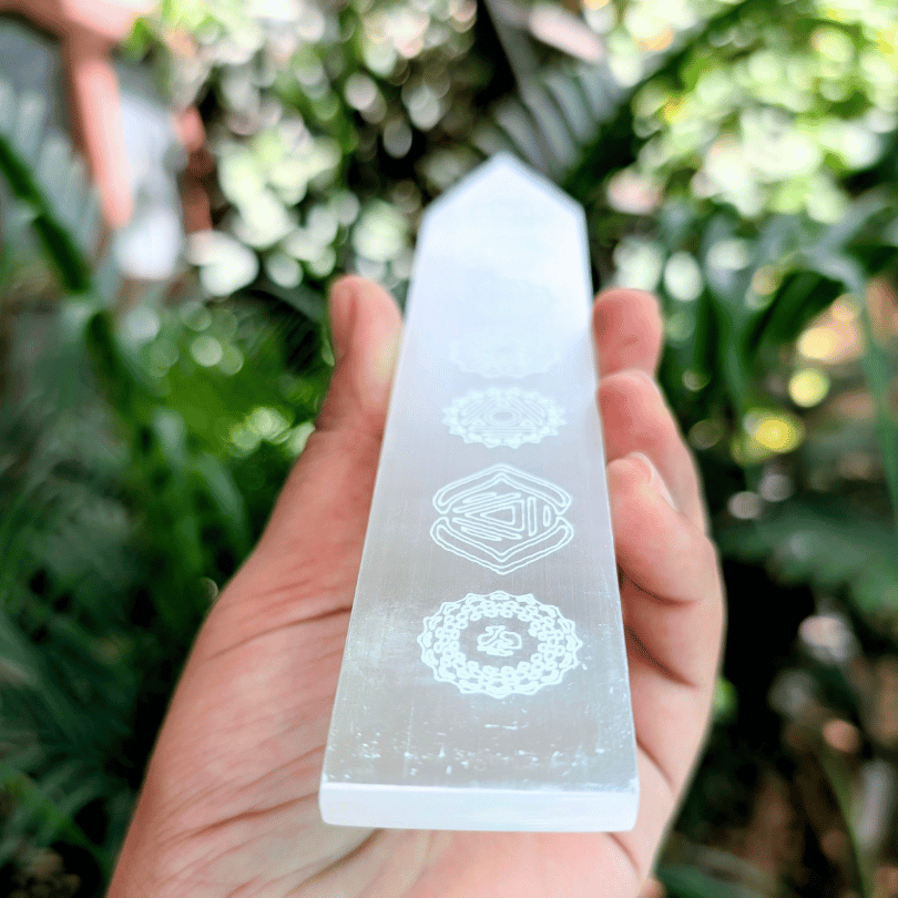 natural selenite crystal stick for energy purification