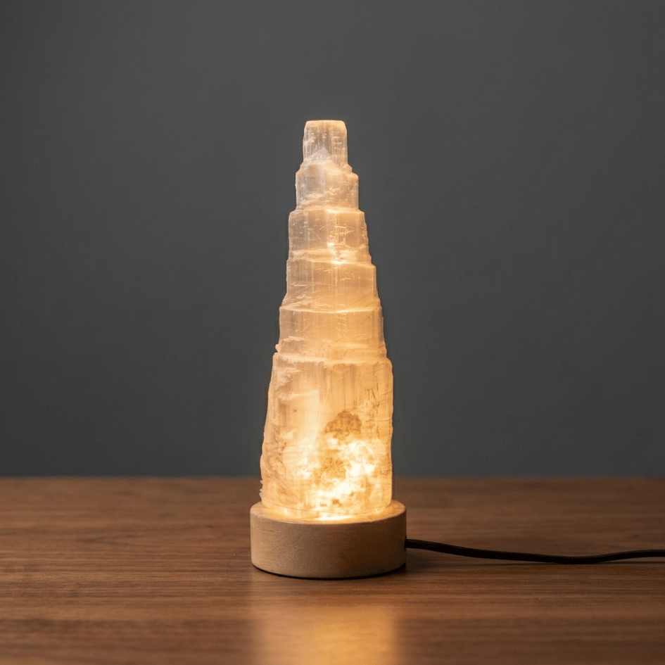 selenite lamp for cleansing and calm energy