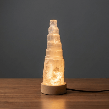 selenite lamp for cleansing and calm energy