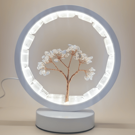 Healing Selenite light lamp for calming energy and clarity