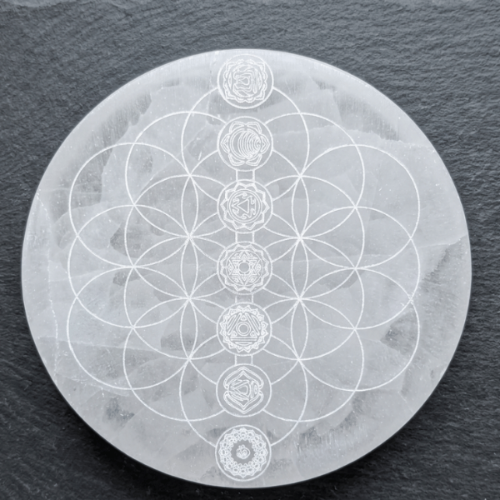 selenite plate for cleansing and clarity