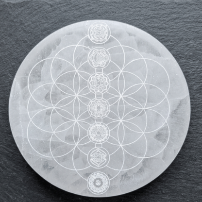 selenite plate for cleansing and clarity
