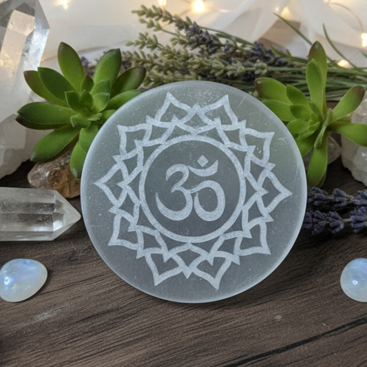 Selenite Big Plate in Premium Quality (10 cm) For Crystal Recharge
