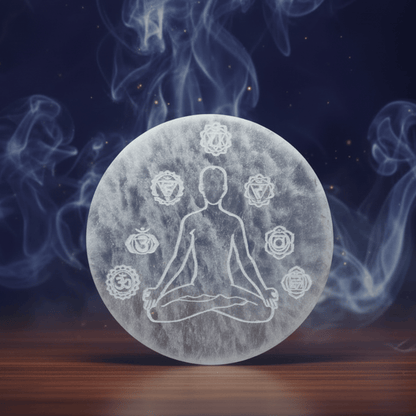 Selenite Export Quality Plate (10 cm) For Crystals Recharge