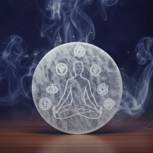 Selenite Export Quality Plate (10 cm) For Crystals Recharge