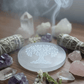 Healing Selenite plate for clearing negative energy and aura