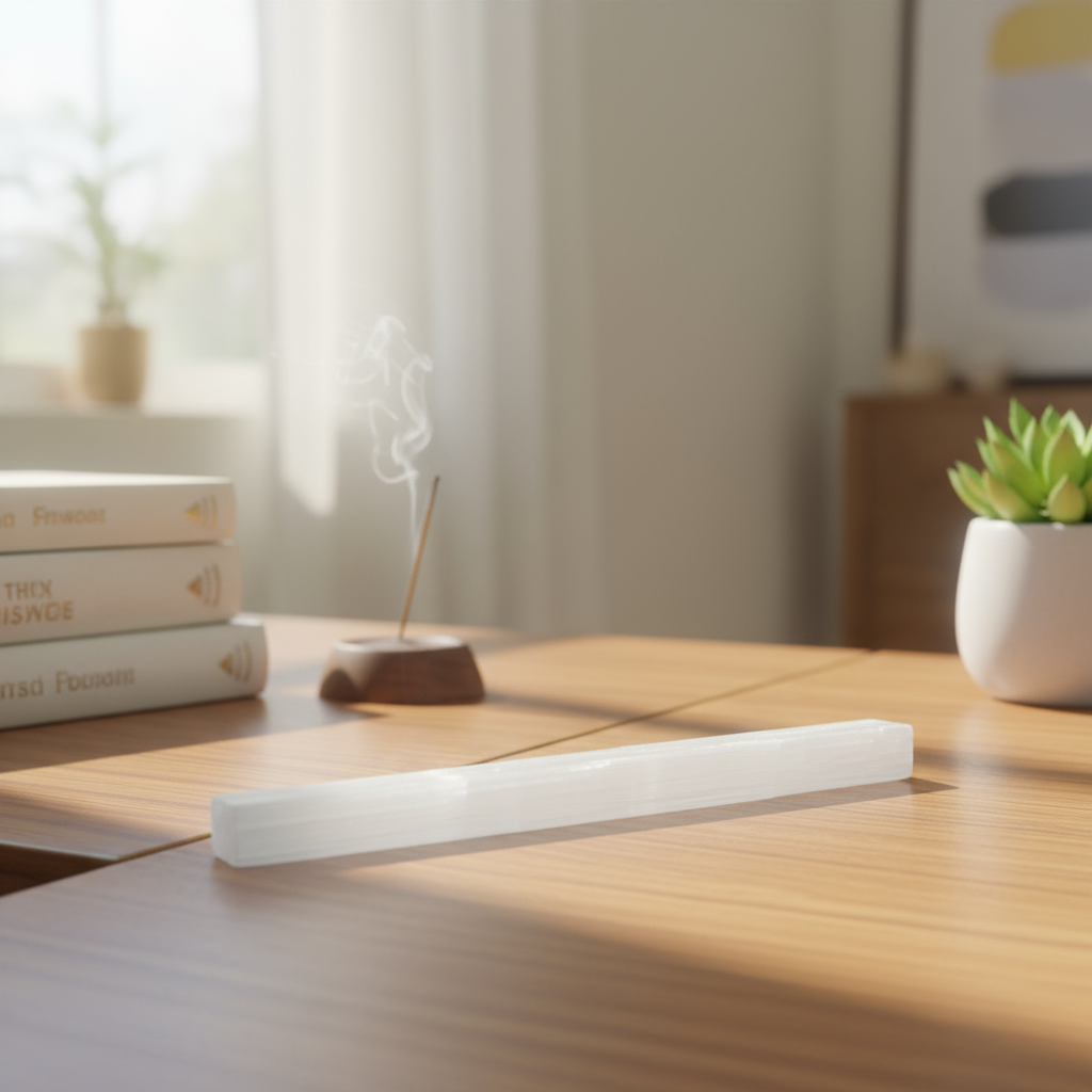 Selenite wand for reiki and energy work