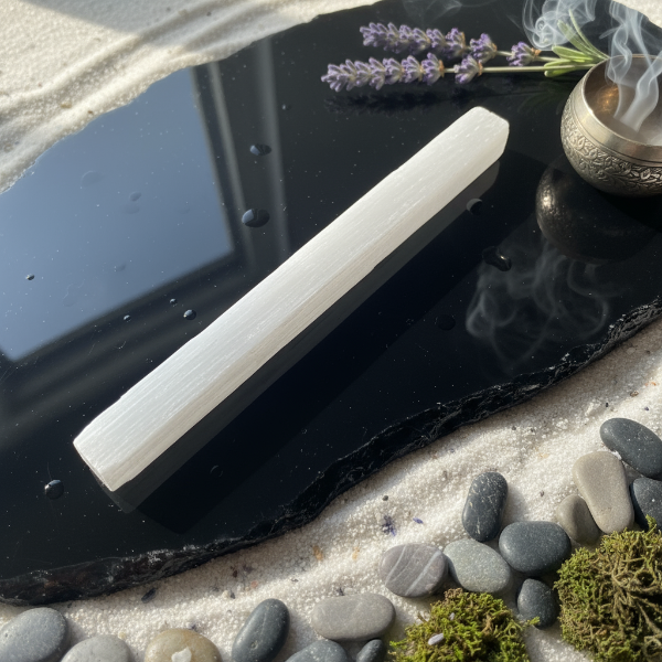 Selenite wand for reiki and energy work