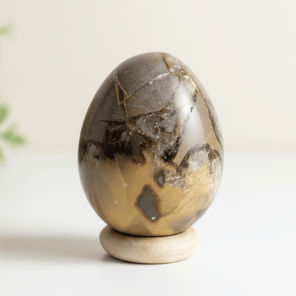 Natural Septarian stone egg for stability and emotional balance