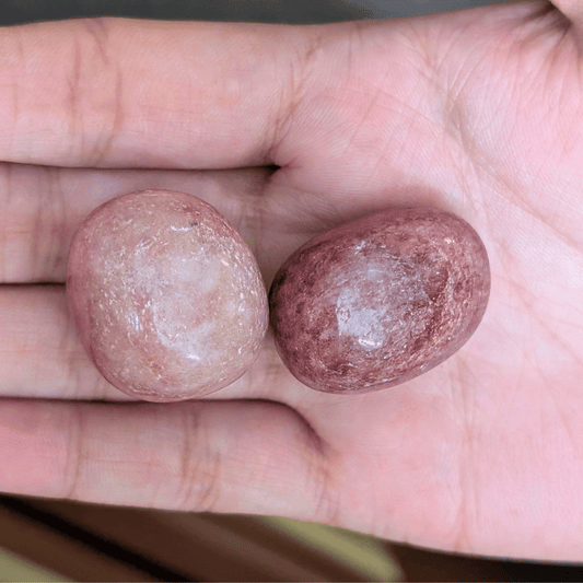 Strawberry Quartz Crystal Tumbles Set of 2 for Love & Positivity
