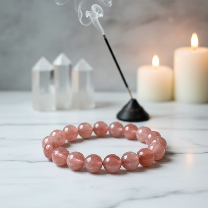 Authentic Sunstone gemstone bracelet for happiness and inner strength