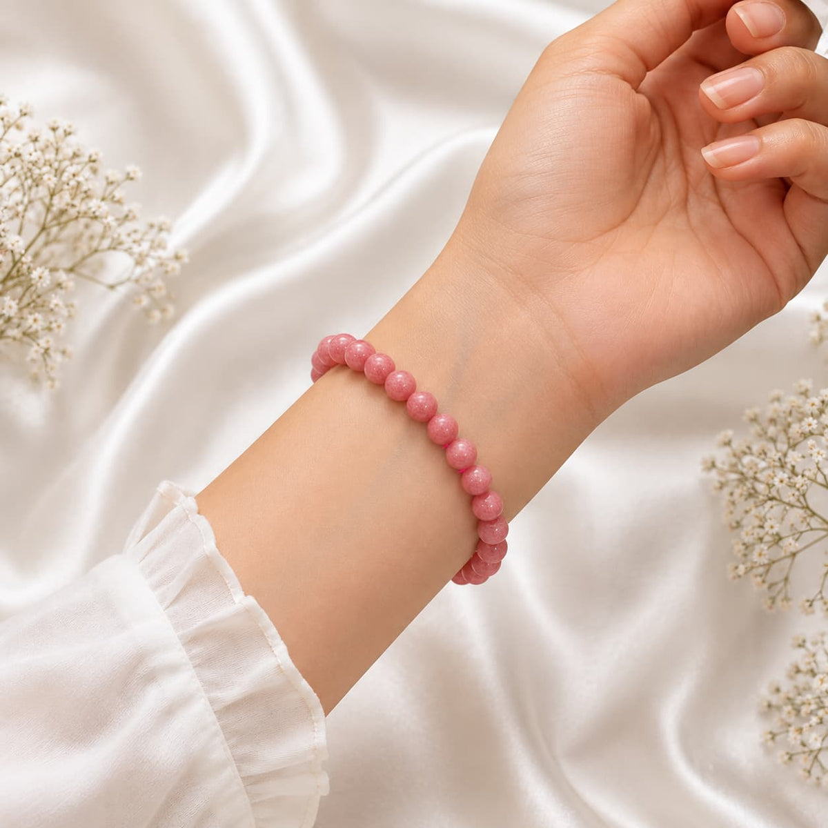 thulite bracelet for love, emotional healing and positive energy