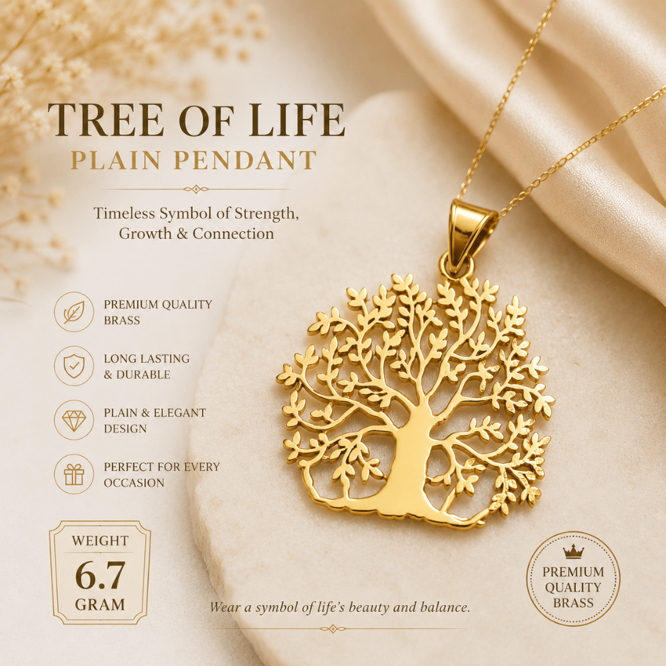 authentic brass tree of life pendant for spiritual growth