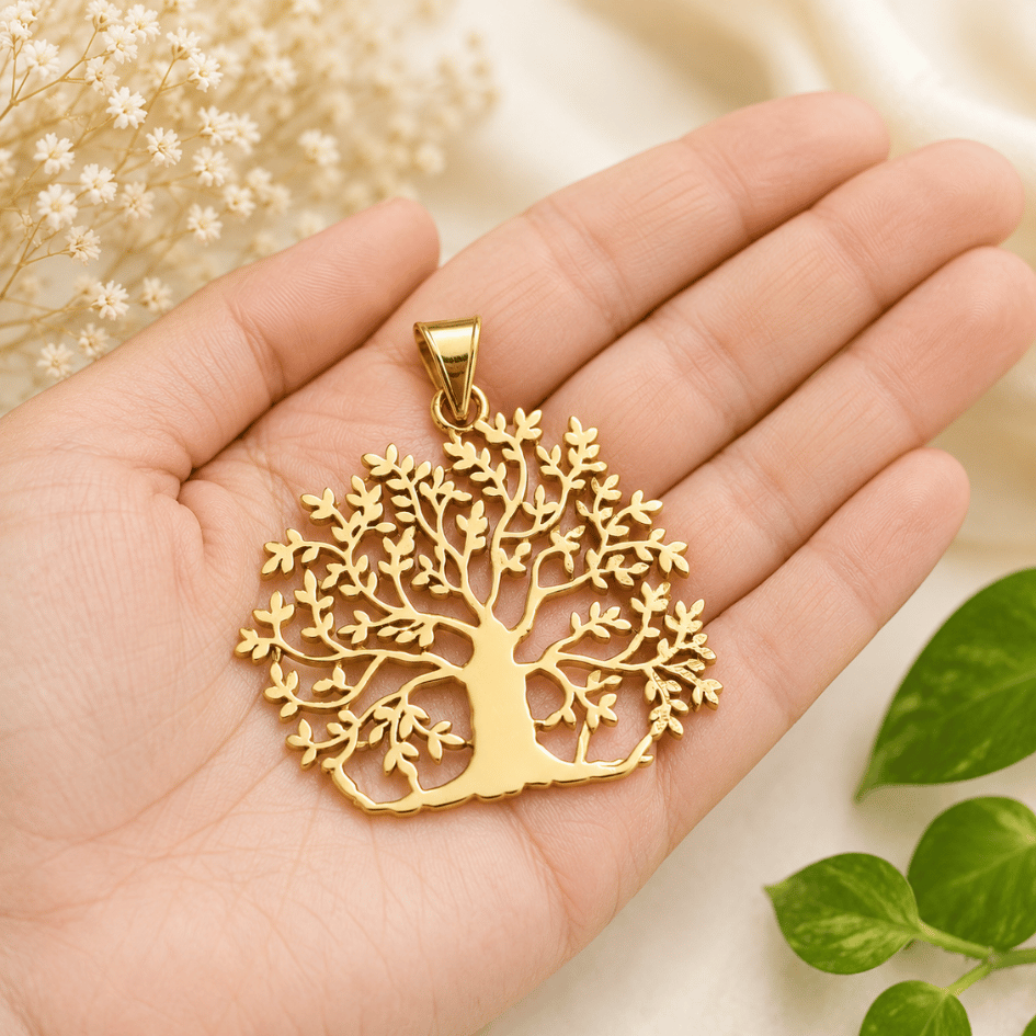 authentic brass tree of life pendant for spiritual growth