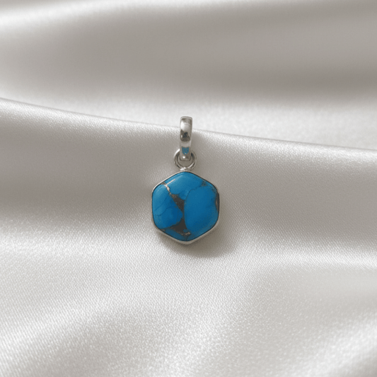 Turquoise 925 Sterling Silver Pendant – Healing • Protection • Communication
