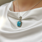Blue Copper Turquoise 925 Sterling Silver Pendant – Healing • Protection • Communication