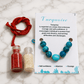 Natural Turquoise Crystal Rakhi for Name, Fame & Fearless Success