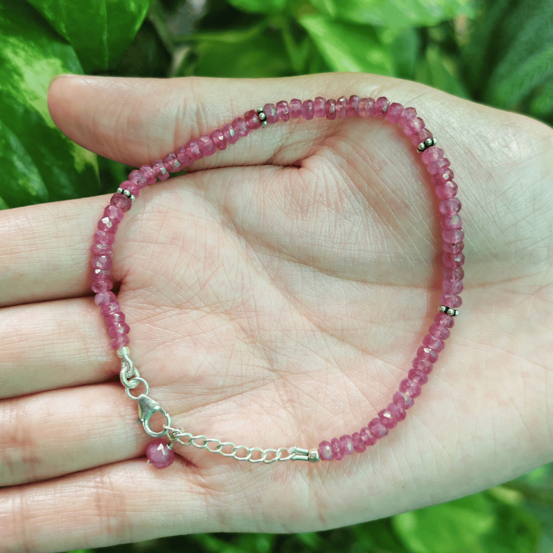 uby Bati Cut Sterling Silver Bracelet