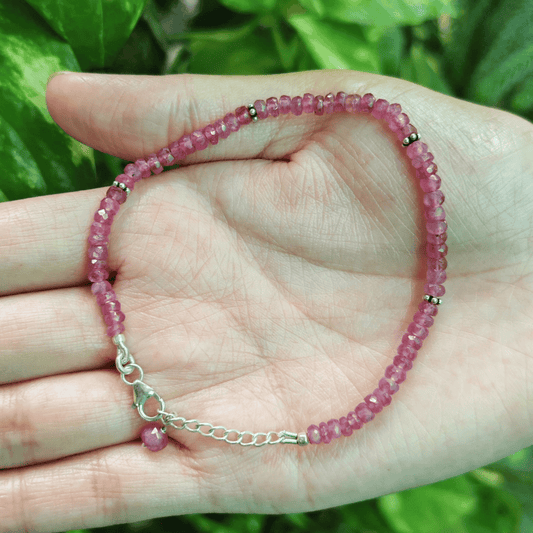 uby Bati Cut Sterling Silver Bracelet