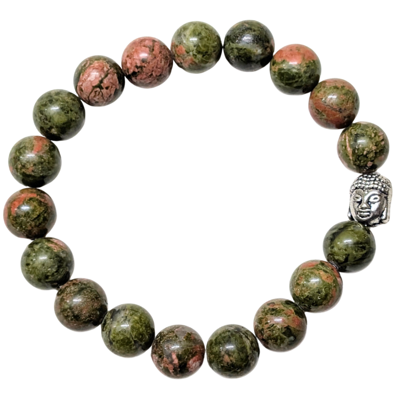 "Unakite bracelet for emotional healing and balance
